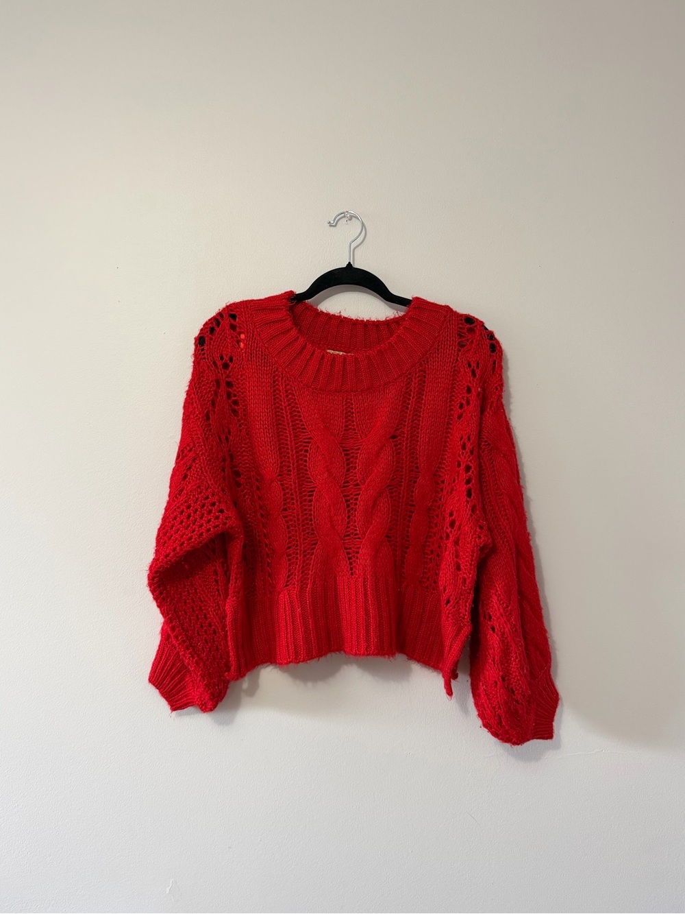 California Moon Rise Red Knit Sweater